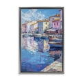 thumbnail image 1 of Stupell Industries Abstract Harbor Reflection Cityscapes Painting Gray Floater Framed Canvas Art Print Wall Art, 21 x 31, 1 of 9