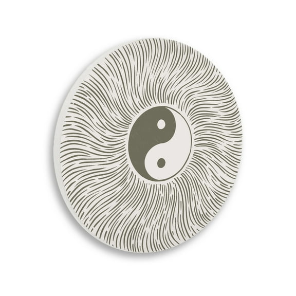 Stupell Industries Abstract Harmony Yin Yang Symbol Line Pattern Graphic Art Unframed Art Print Wall Art, Design by Ziwei Li