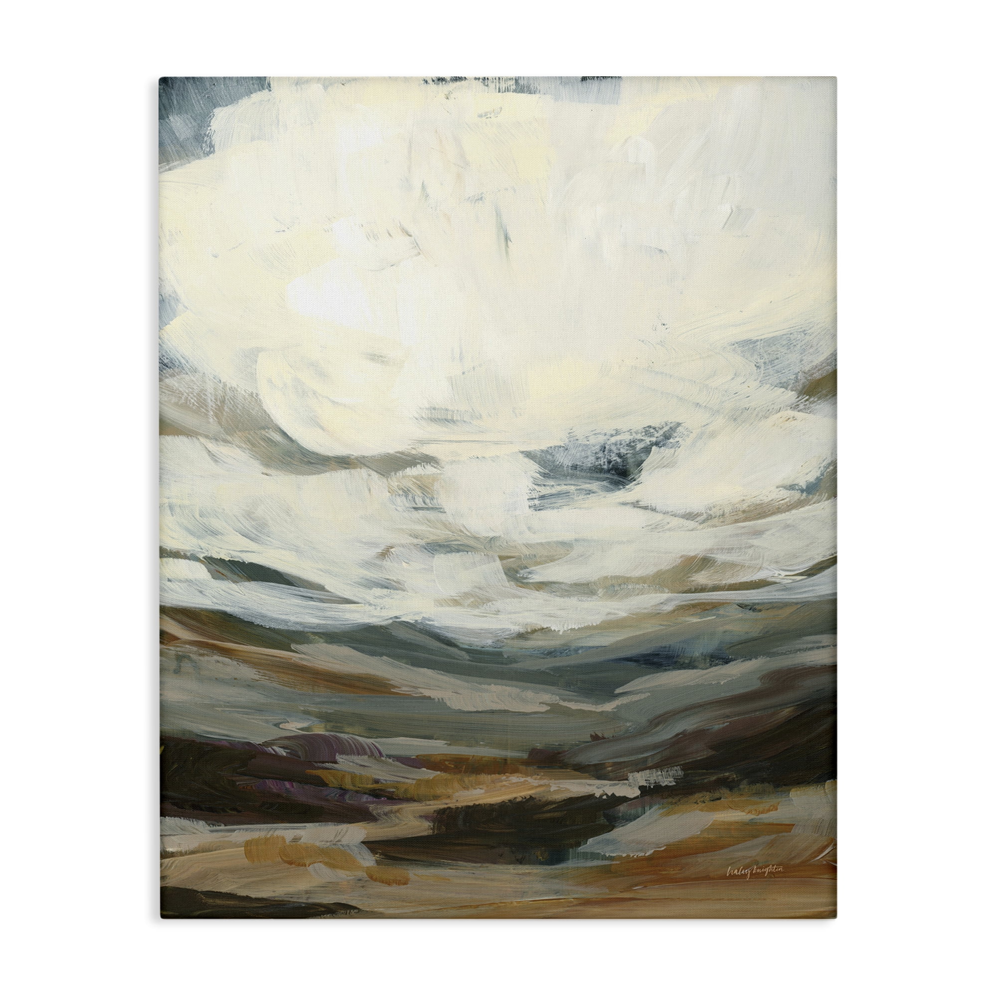 Stupell Industries Abstract Heavy Clouds Landscape Painting Gallery Wrapped Canvas Art Print Wall Art, 16 x 20