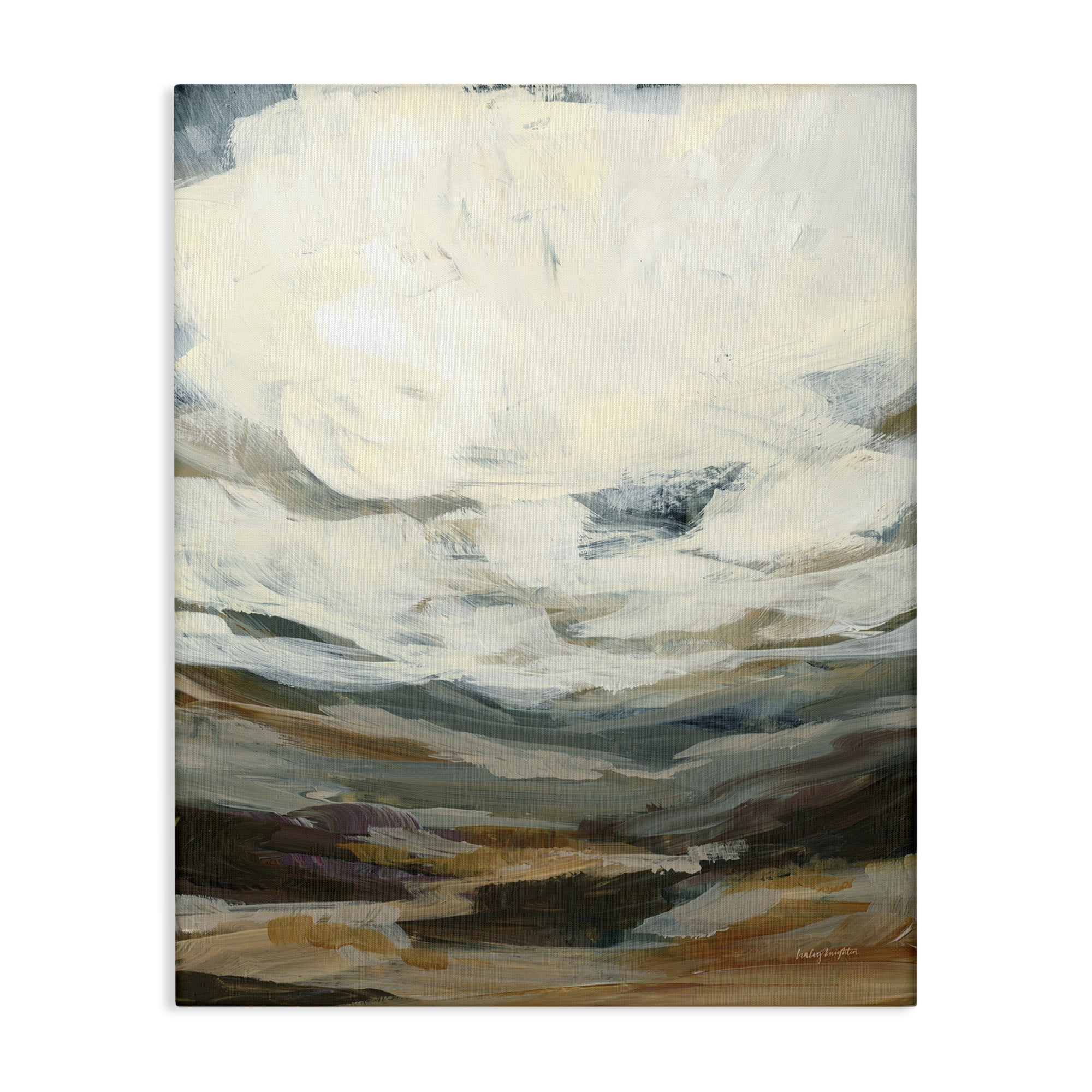 Stupell Industries Abstract Heavy Clouds Landscape Painting Gallery Wrapped Canvas Art Print Wall Art, 30 x 40