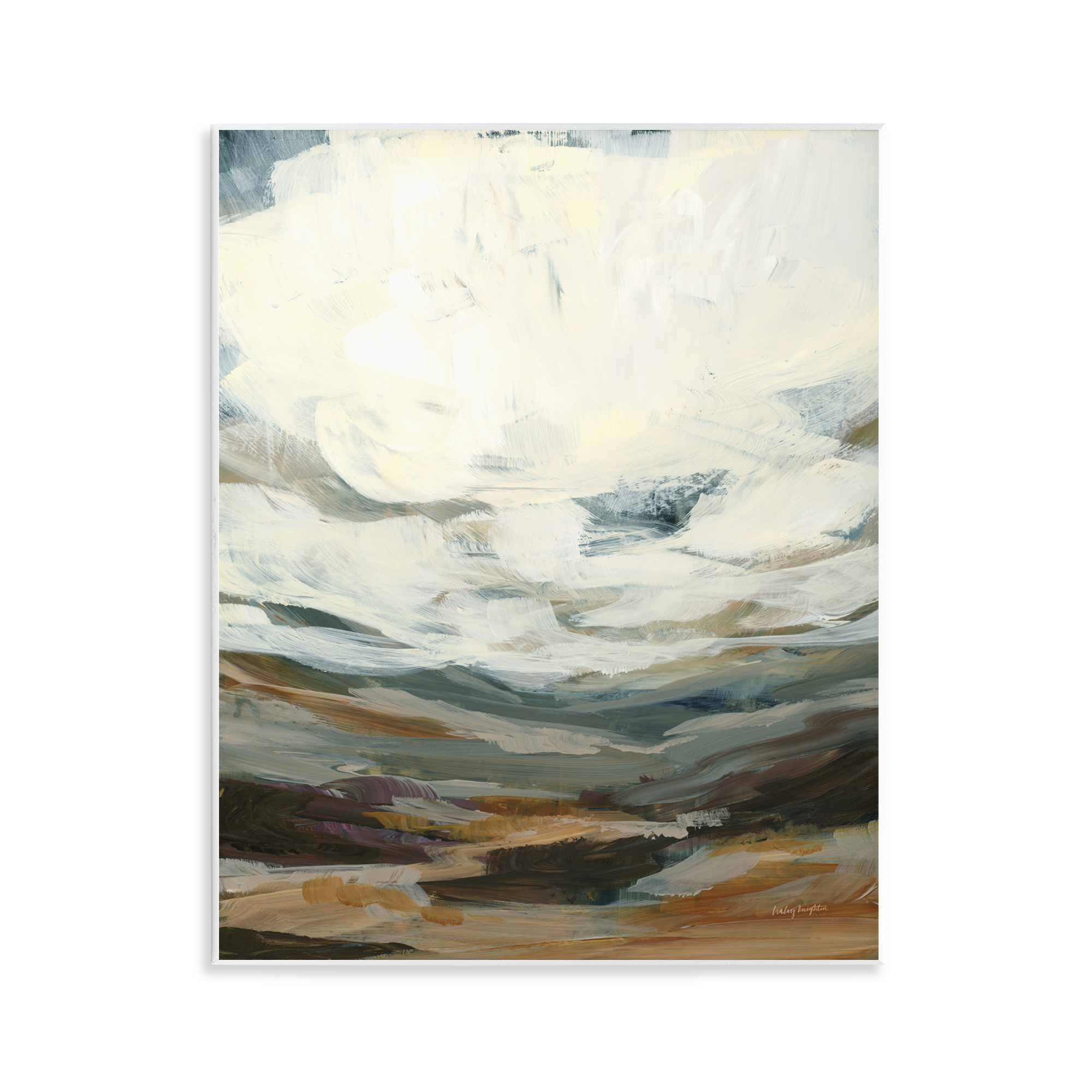 Stupell Industries Abstract Heavy Clouds Landscape Painting Unframed Art Print Wall Art, 11 x 14