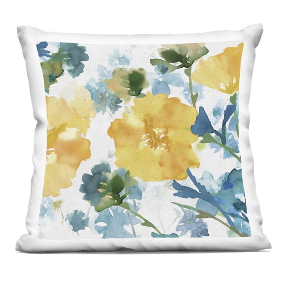 Stupell Industries - Abstract Hibiscus Pattern Throw Pillow 18" x 18" by Flora Kouta