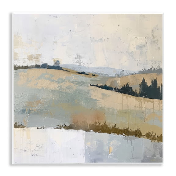 Stupell Industries Abstract Hillside Slope Abstract Painting Unframed Art Print Wall Art, 12 x 12