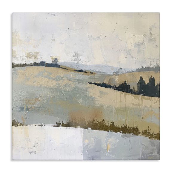 Stupell Industries Abstract Hillside Slope Abstract Painting Wrapped Canvas Canvas Art Print Wall Art, 30 x 30