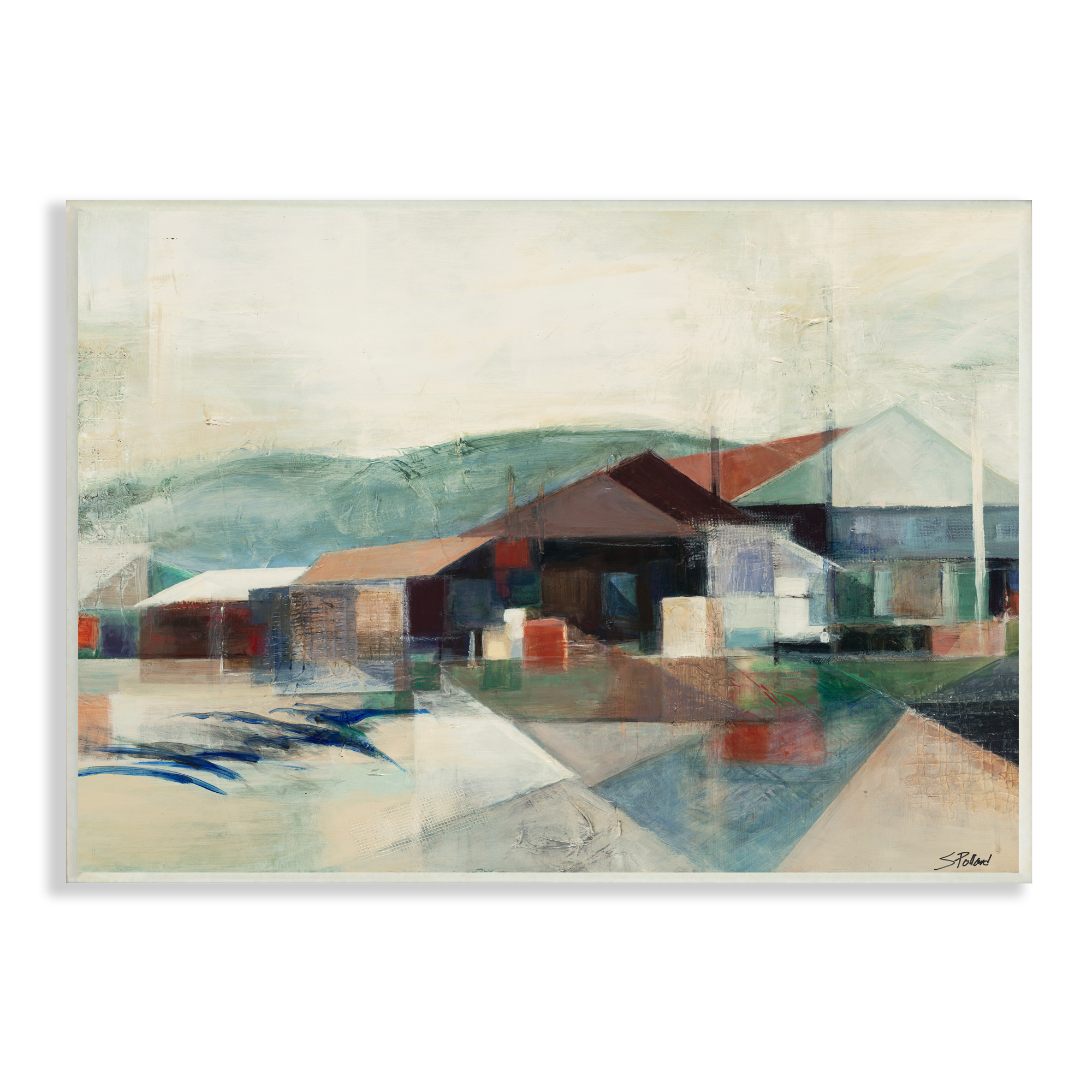 Stupell Industries Abstract Hillside Valley Village Triangular Patterns, 10 x 15, Designed by Stacy Pollard