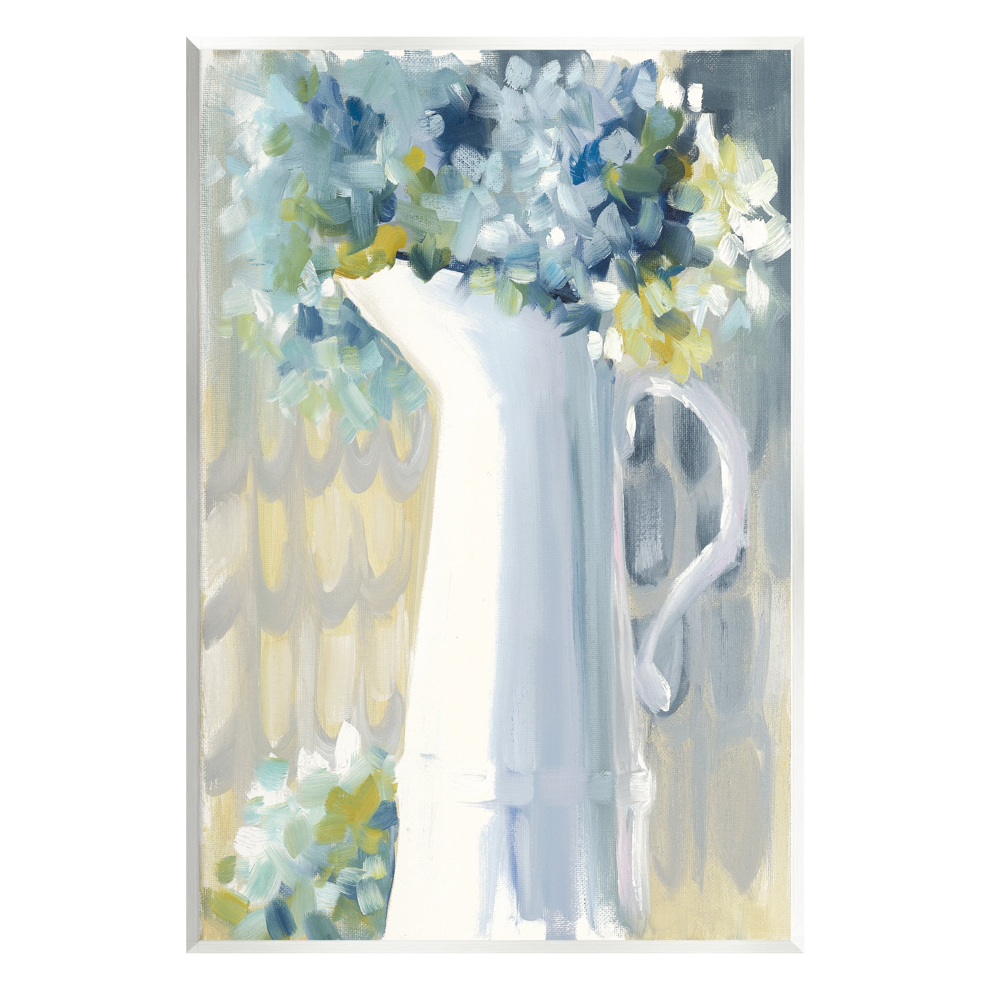 Stupell Industries Abstract Hydrangeas in Jug Botanical & Floral Painting Unframed Art Print Wall Art, 13 x 19