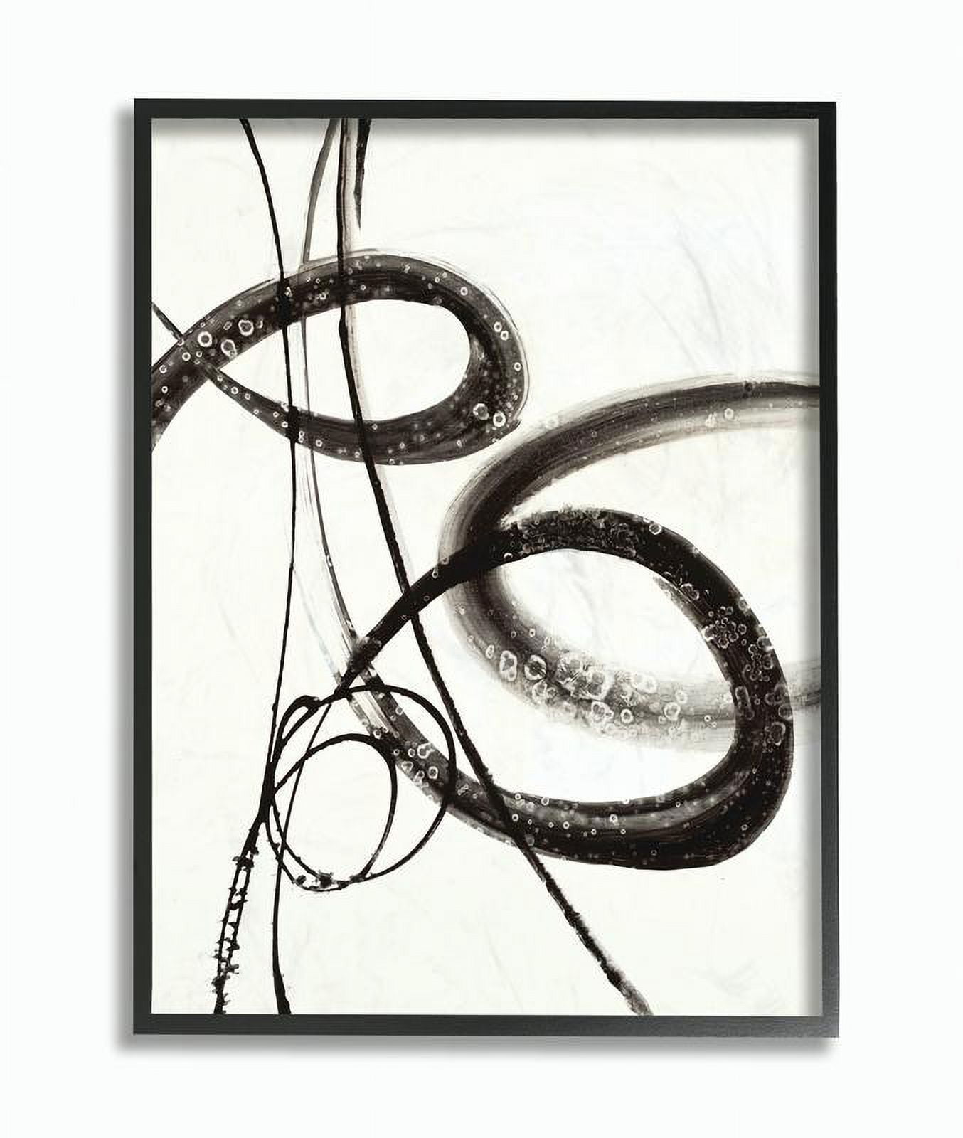 Stupell Industries Abstract Ink Swirls Painting Framed Wall Art by Third and Wall