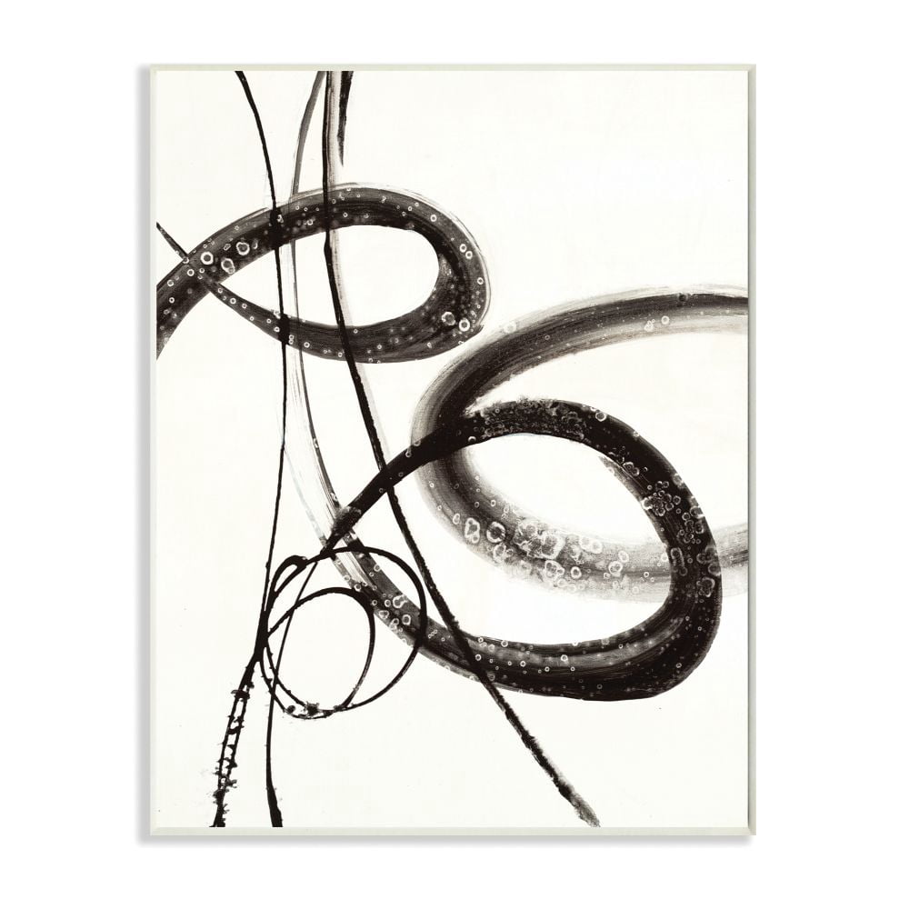 Stupell Industries Abstract Ink Swirls Painting Unframed Art Print Wall Art, 13x19, by Third and Wall