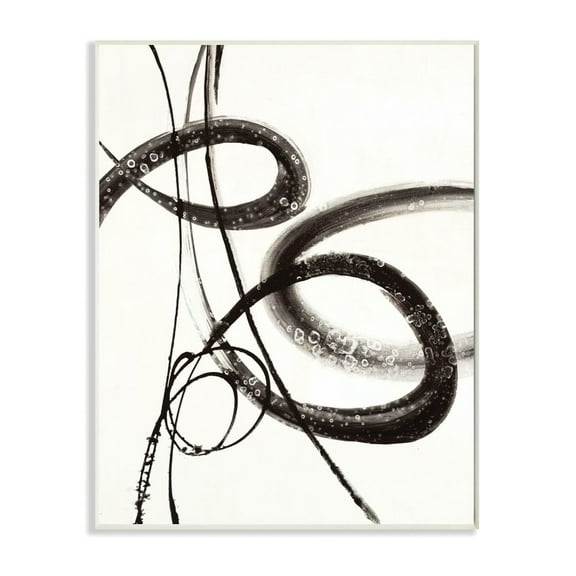 Stupell Industries Abstract Ink Swirls Painting Unframed Art Print Wall Art, 13x19, by Third and Wall