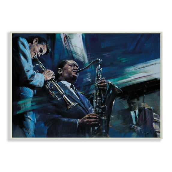 Stupell Industries Abstract Instrumental Musicians Blues Jazz Traditional Wall Plaque by Jin G. Kam