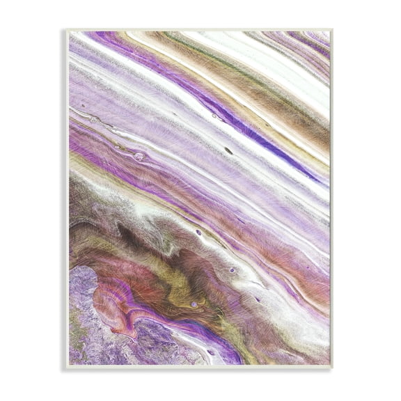 Stupell Industries Abstract Interstellar Stripe Pattern Purple Brown Wall Plaque by Marcus Prime