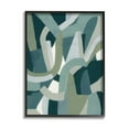 thumbnail image 1 of Stupell Industries Abstract Jigsaw Shapes Layered Green Limestone Black Framed, 11 x 14, Design by June Erica Vess, 1 of 5
