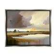 thumbnail image 1 of Stupell Industries Abstract Lake Painting Nature Painting Gray Floater Framed Art Print Wall Art, 21 x 17, 1 of 9