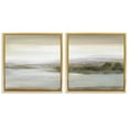 thumbnail image 1 of Stupell Industries Abstract Lakeside Landscape Landscape & Nature Painting Gold Floater Framed Canvas Art Print Wall Art, 18 x 18, Set of 2, 1 of 10