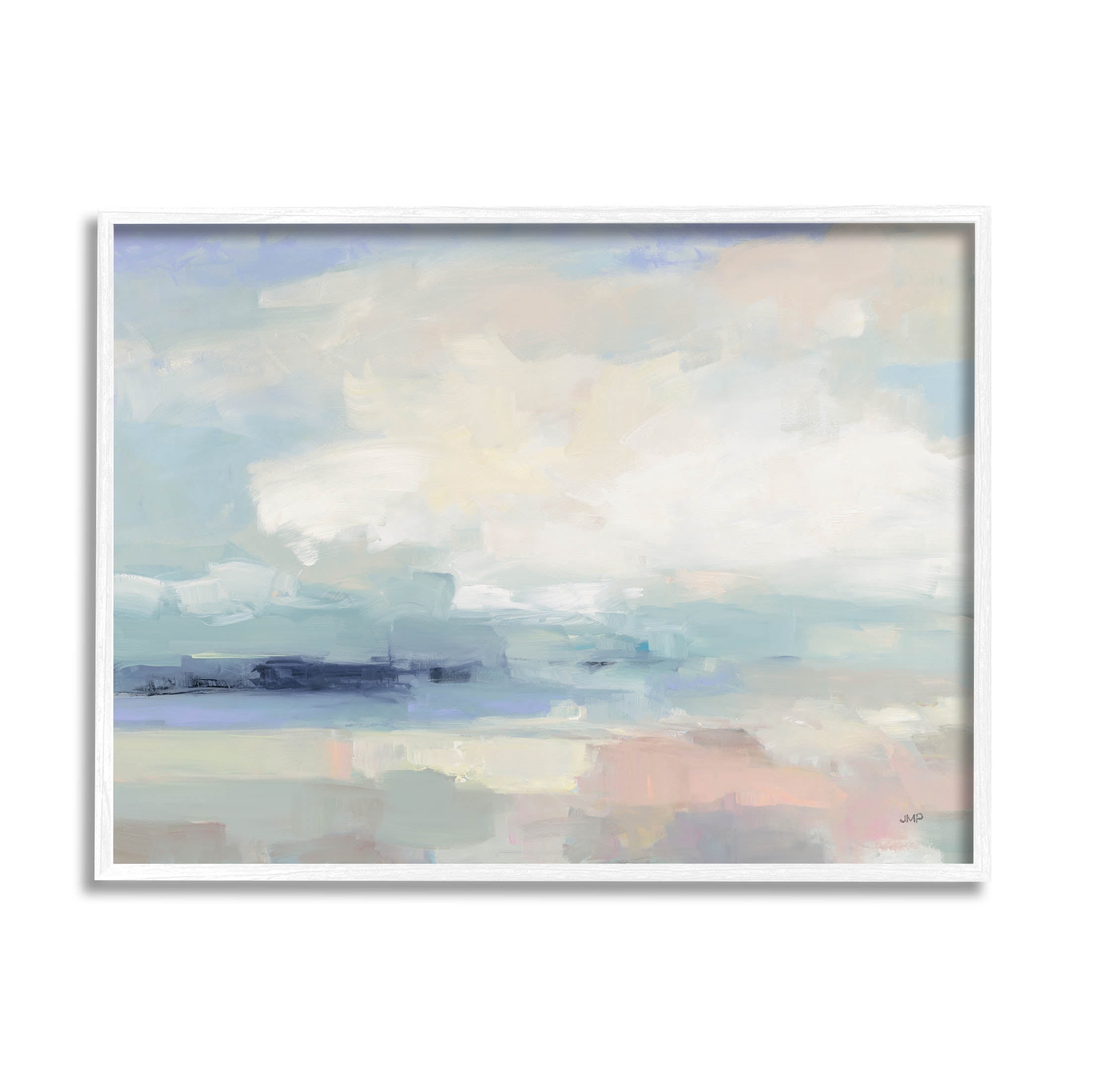 Stupell Industries Abstract Landscape Clouds Scene Painting White Framed Art Print Wall Art, Design by Julia Purinton