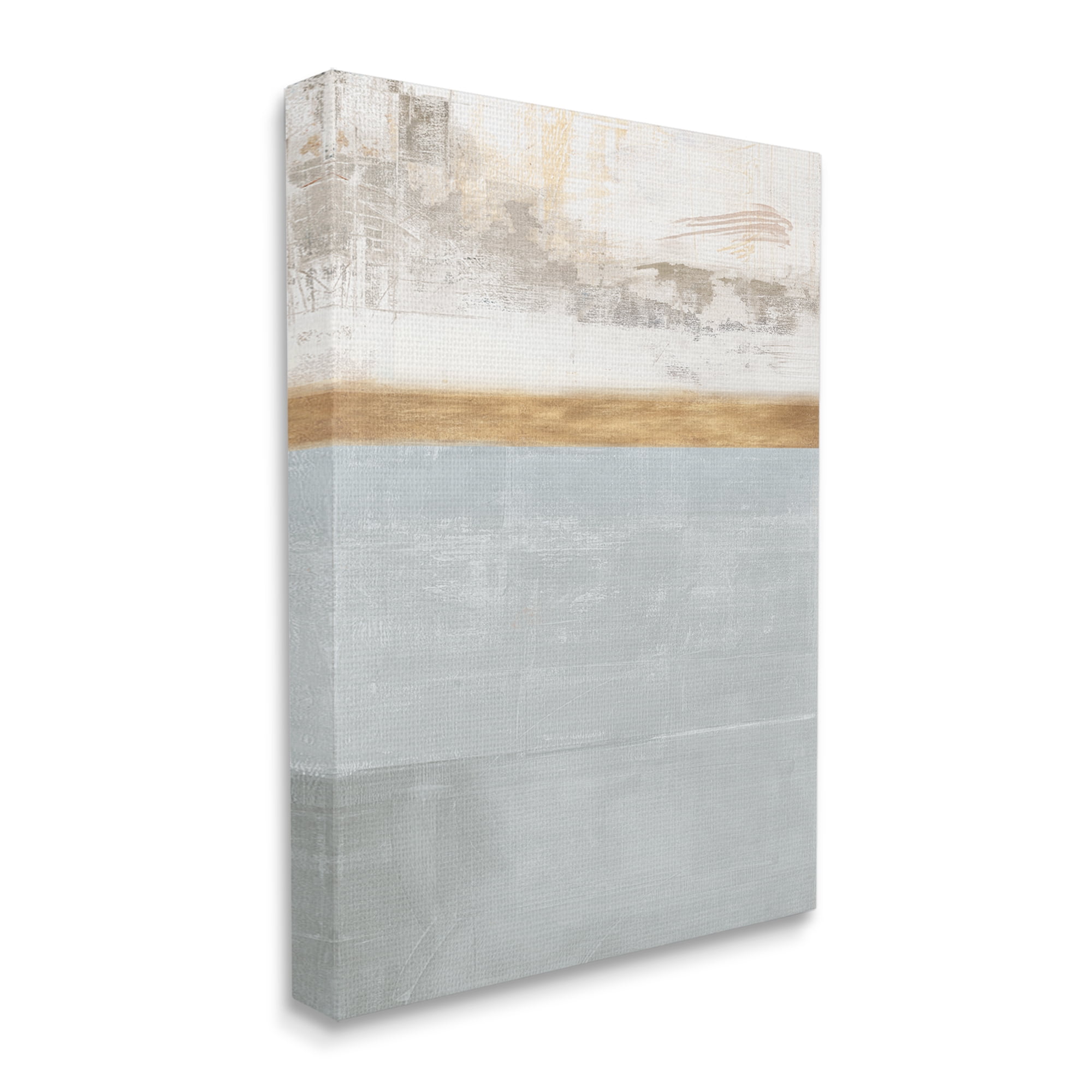 Abstract Landscape Gray Brown Off-White Canvas Wall Art, 24 x 30