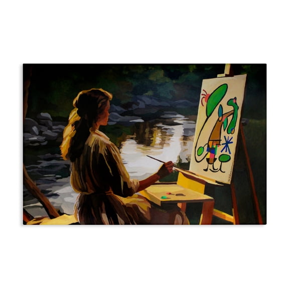 Stupell Industries Abstract Landscape Painter's Easel Canvas Wall Art design by Keith Thomson, 24 x 36