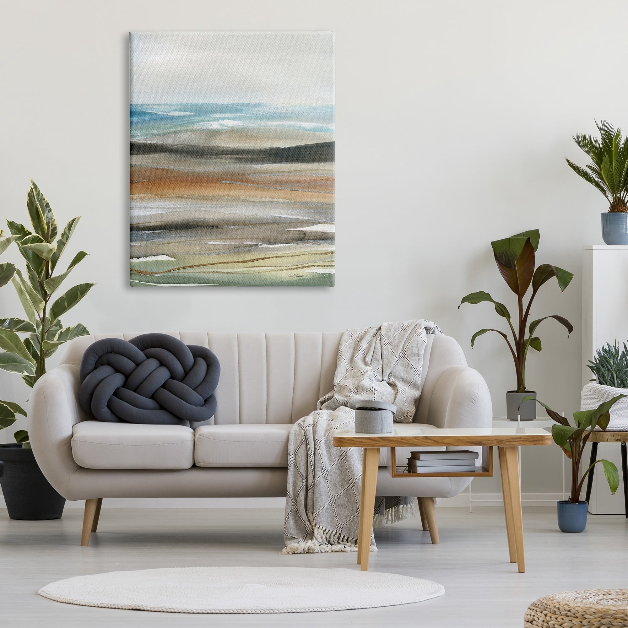 Stupell Industries Abstract Landscape Painting Abstract Painting Gallery Wrapped Canvas Print Wall Art