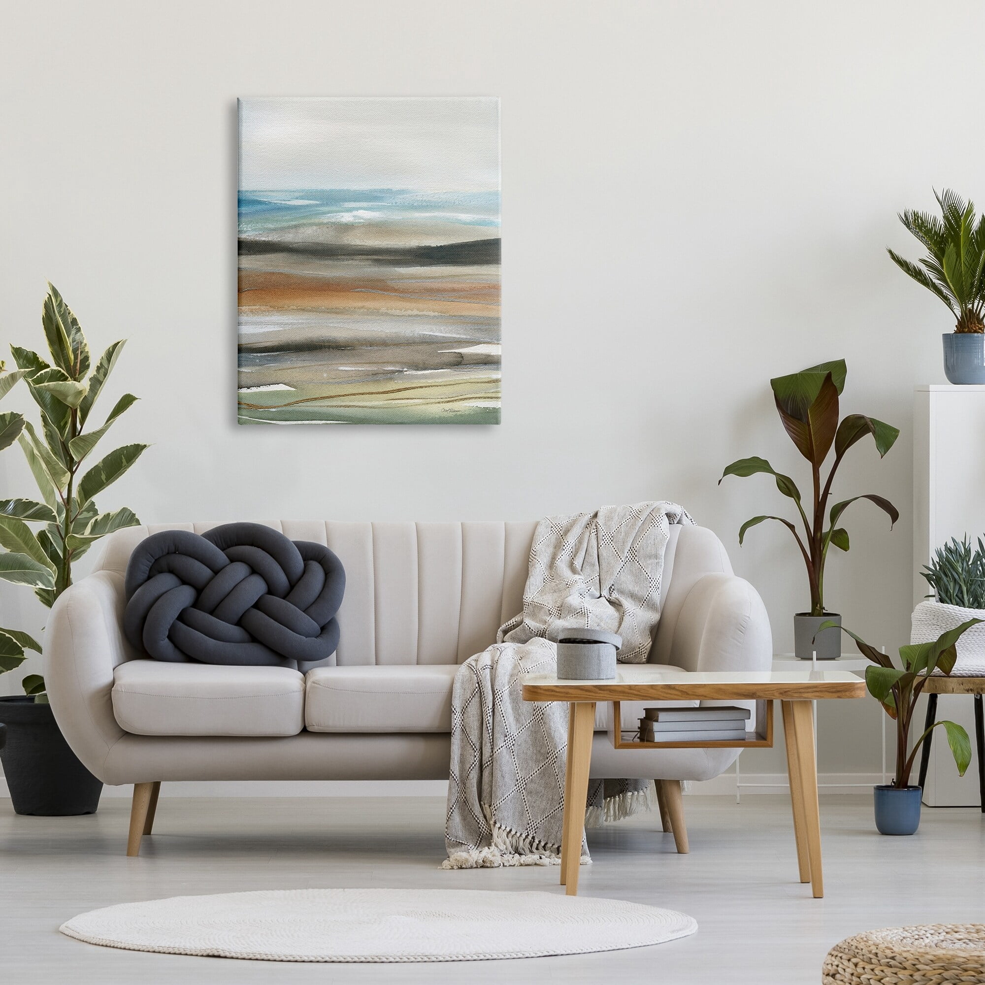 Stupell Industries Abstract Landscape Painting Abstract Painting Gallery Wrapped Canvas Print Wall Art