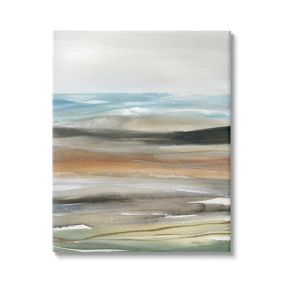 Stupell Industries Abstract Landscape Painting Abstract Painting Gallery Wrapped Canvas Print Wall Art
