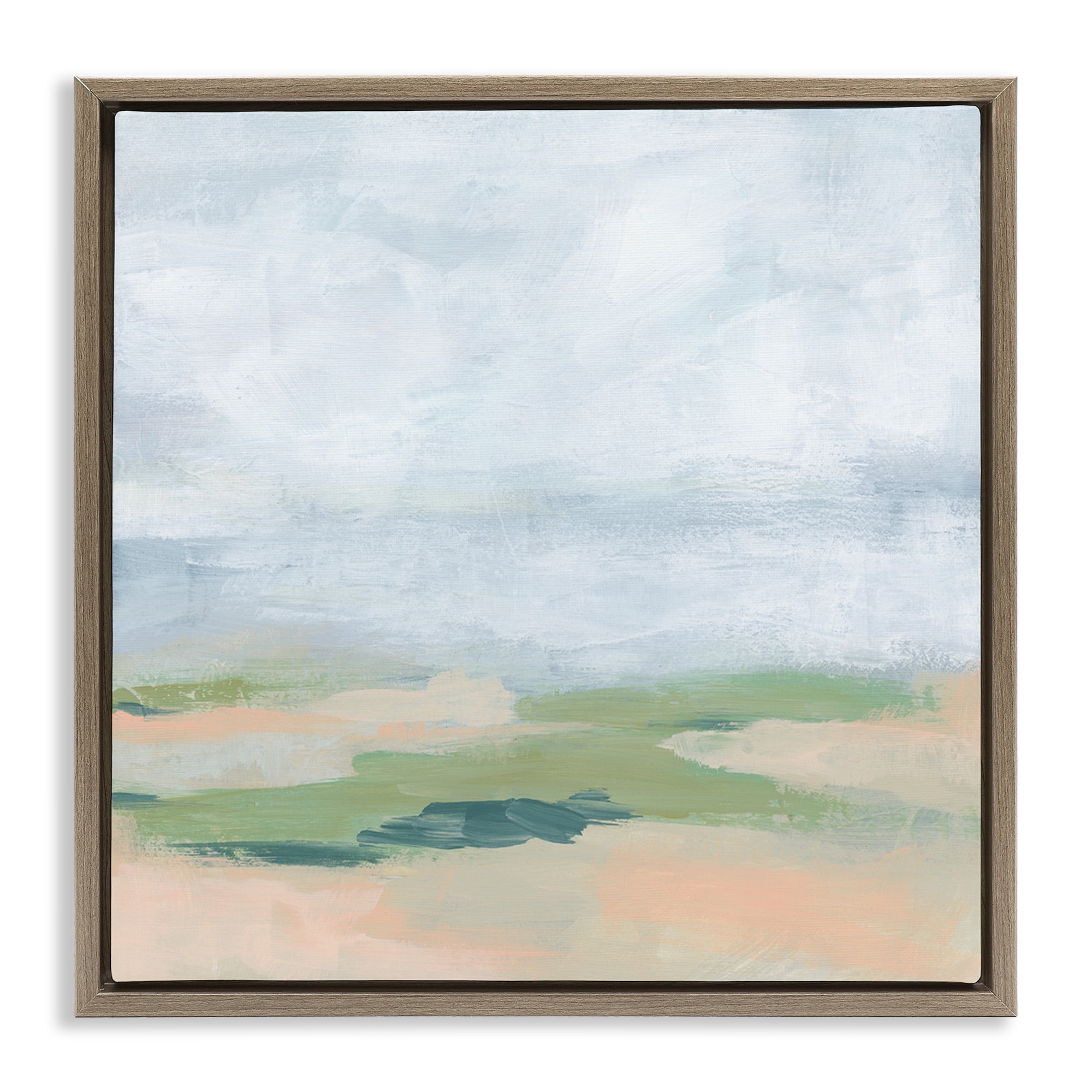 Stupell Industries Abstract Landscape Scenery Abstract Painting Brown Floater Framed Canvas Art Print Wall Art, 25 x 25