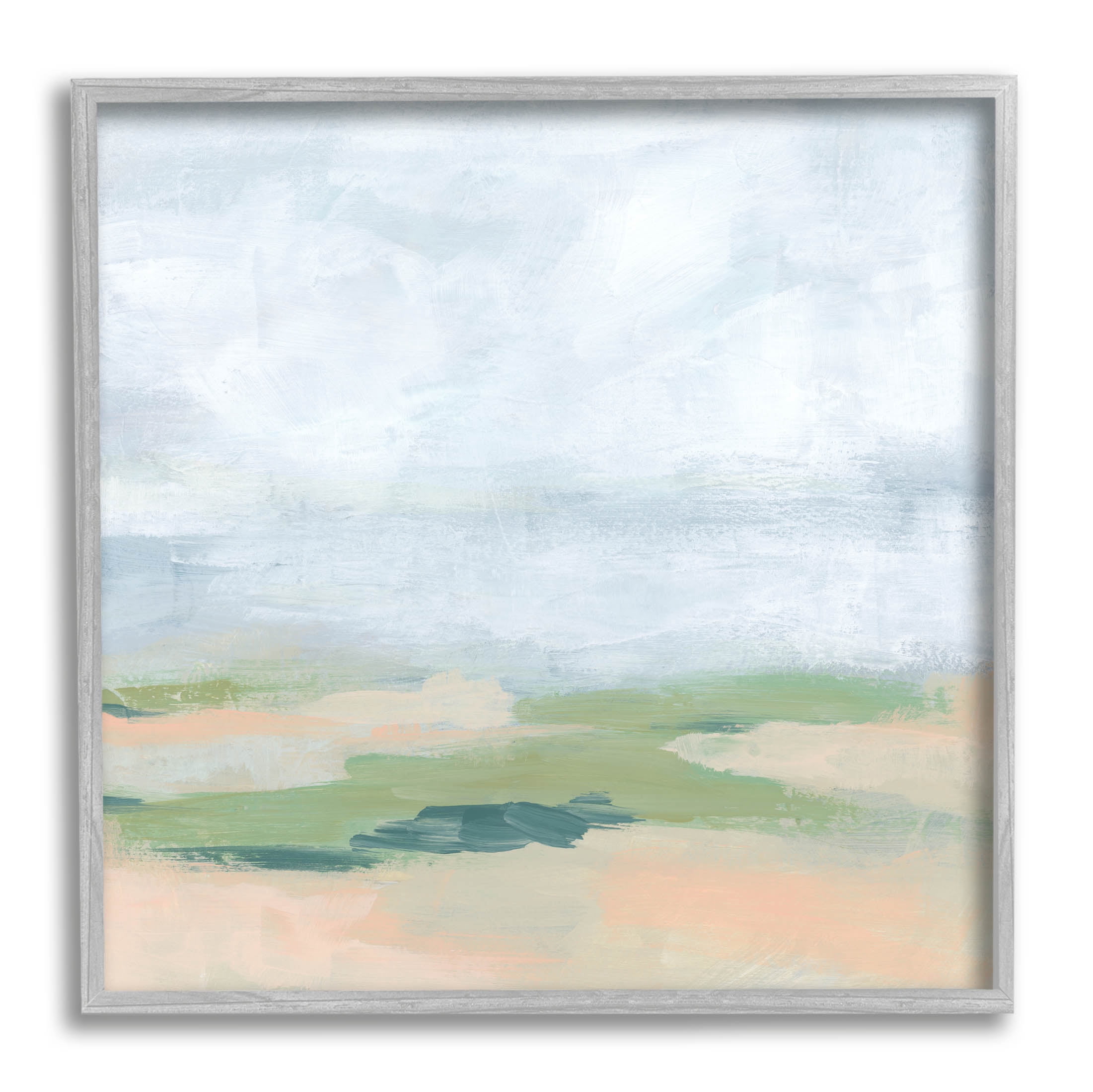 Stupell Industries Abstract Landscape Scenery Painting Gray Framed Art Print Wall Art, Design by June Erica Vess
