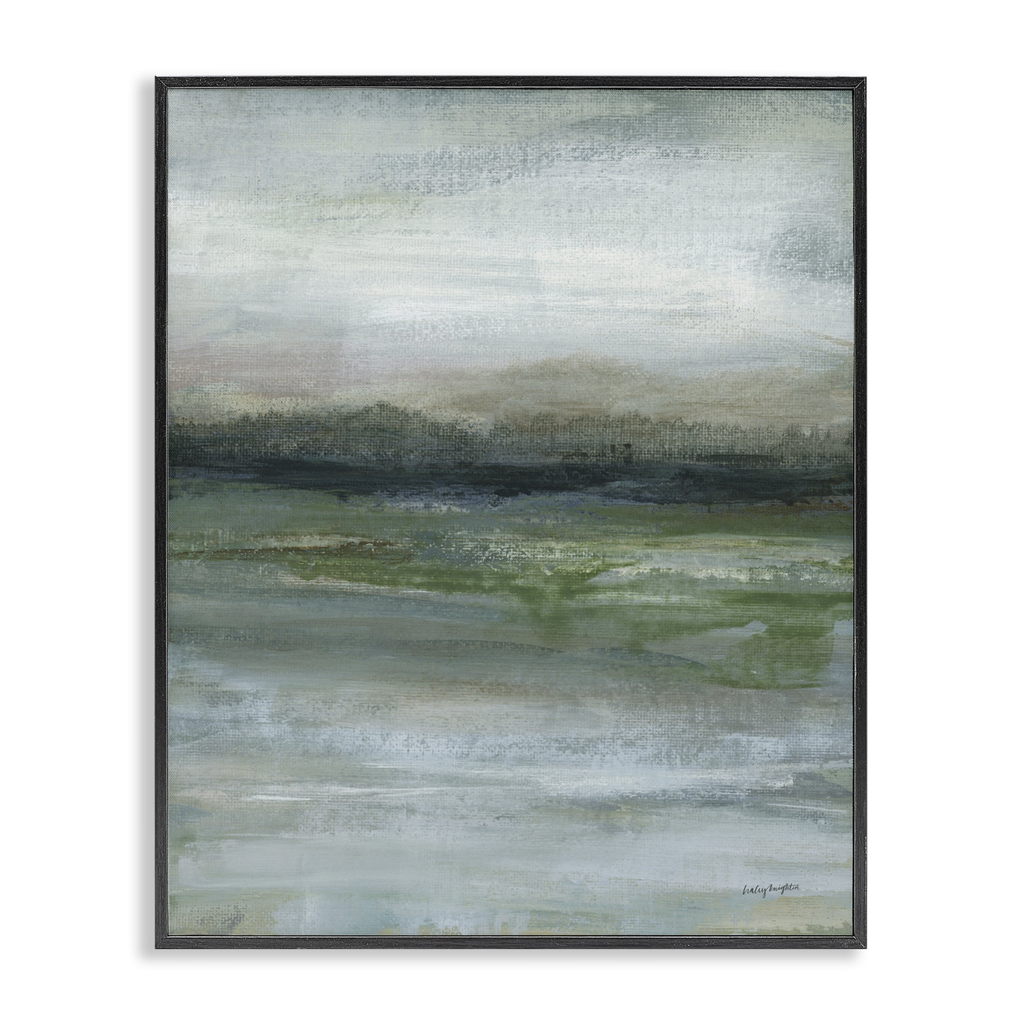 Stupell Industries Abstract Landscape View Abstract Painting Black Framed Art Print Wall Art, 11 x 14