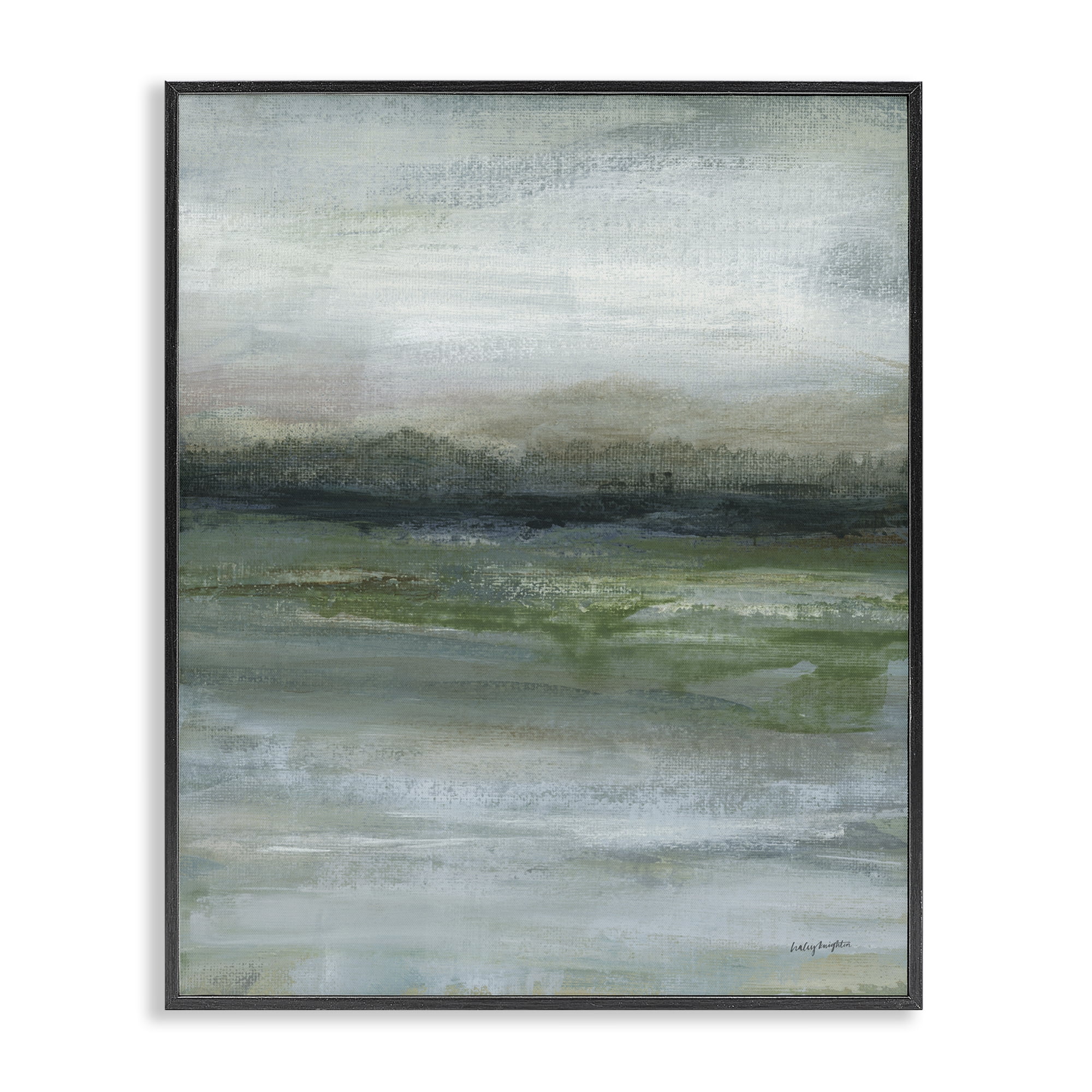 Stupell Industries Abstract Landscape View Abstract Painting Black Framed Art Print Wall Art, 24 x 30