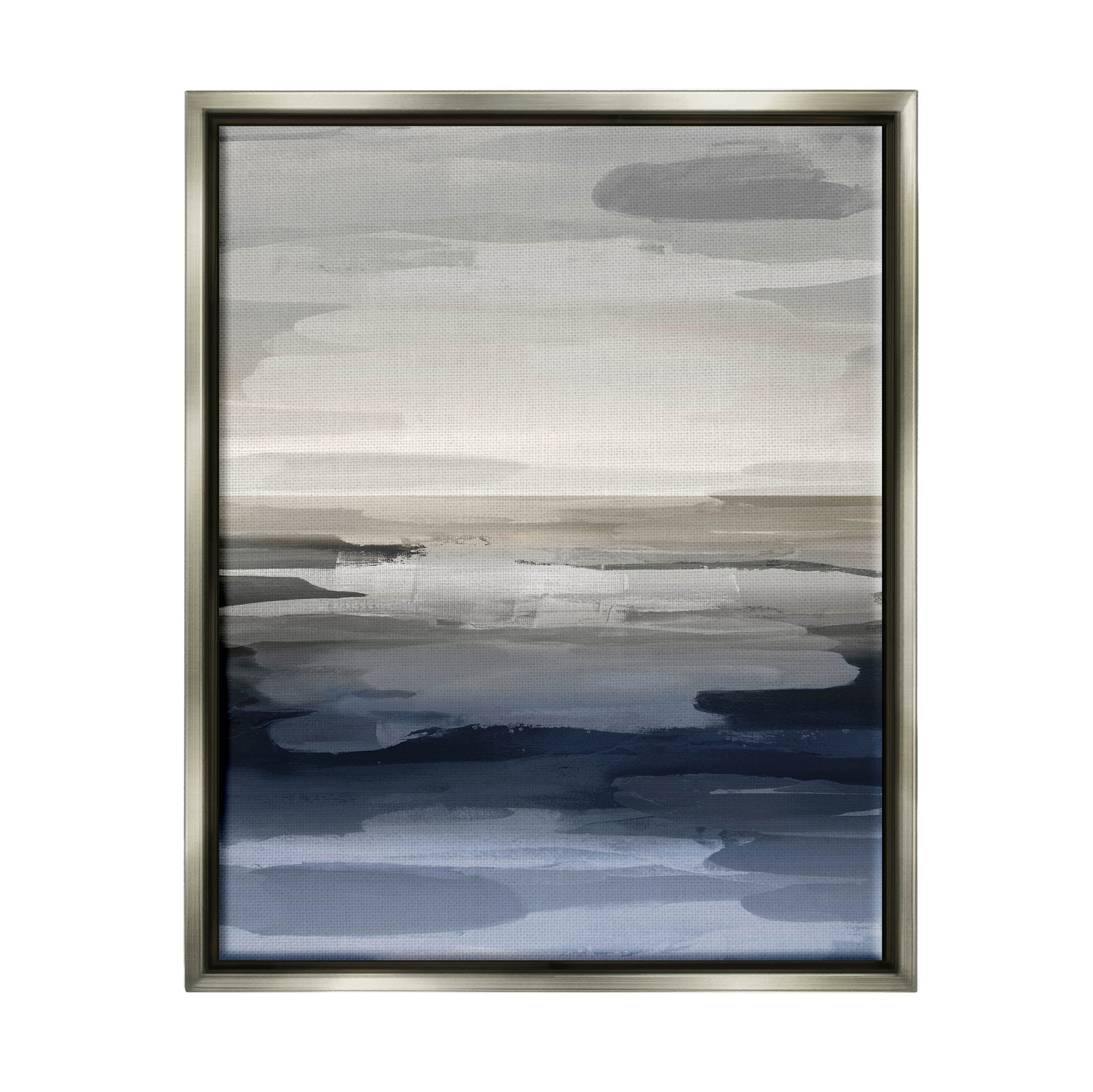 Luster Gray Framed Abstract Landscape Canvas Art, 17" x 21"