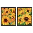 thumbnail image 1 of Stupell Industries Abstract Large Sunflower Blooms Plants & Flowers Painting Black Floater Framed Canvas Art Print Wall Art, 17 x 21, Set of 2, 1 of 10