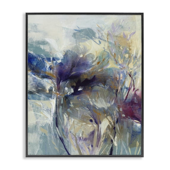 Stupell Industries Modern Abstract Layered Botanical Arrangement Black Framed Giclee Art, 11 x 14, by K. Nari