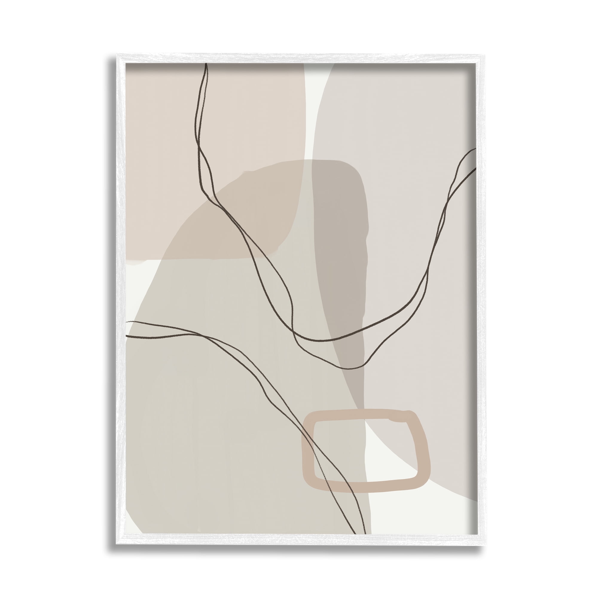 Stupell Industries Abstract Layered Shapes Brown Tan Modern Arrangement, 11 x 14, Design by Urban Epiphany