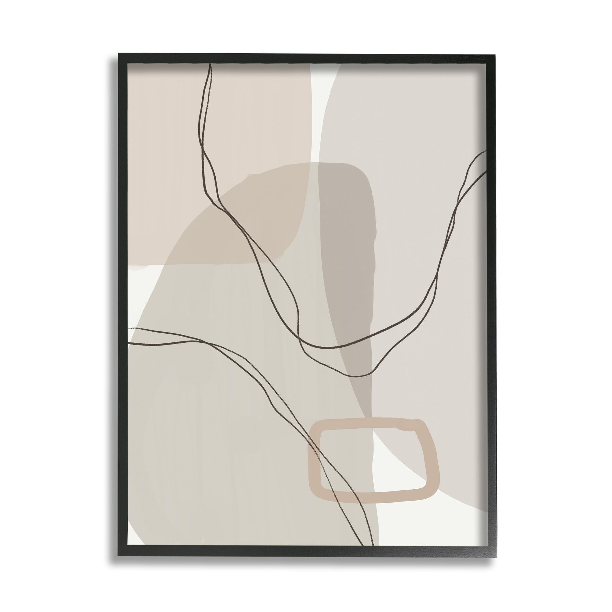 Stupell Industries Abstract Layered Shapes Brown Tan Modern Arrangement, 11 x 14, Design by Urban Epiphany