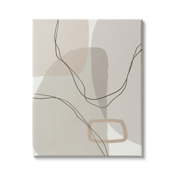 Stupell Industries Abstract Layered Shapes Brown Tan Modern Arrangement, 30 x 40, Design by Urban Epiphany