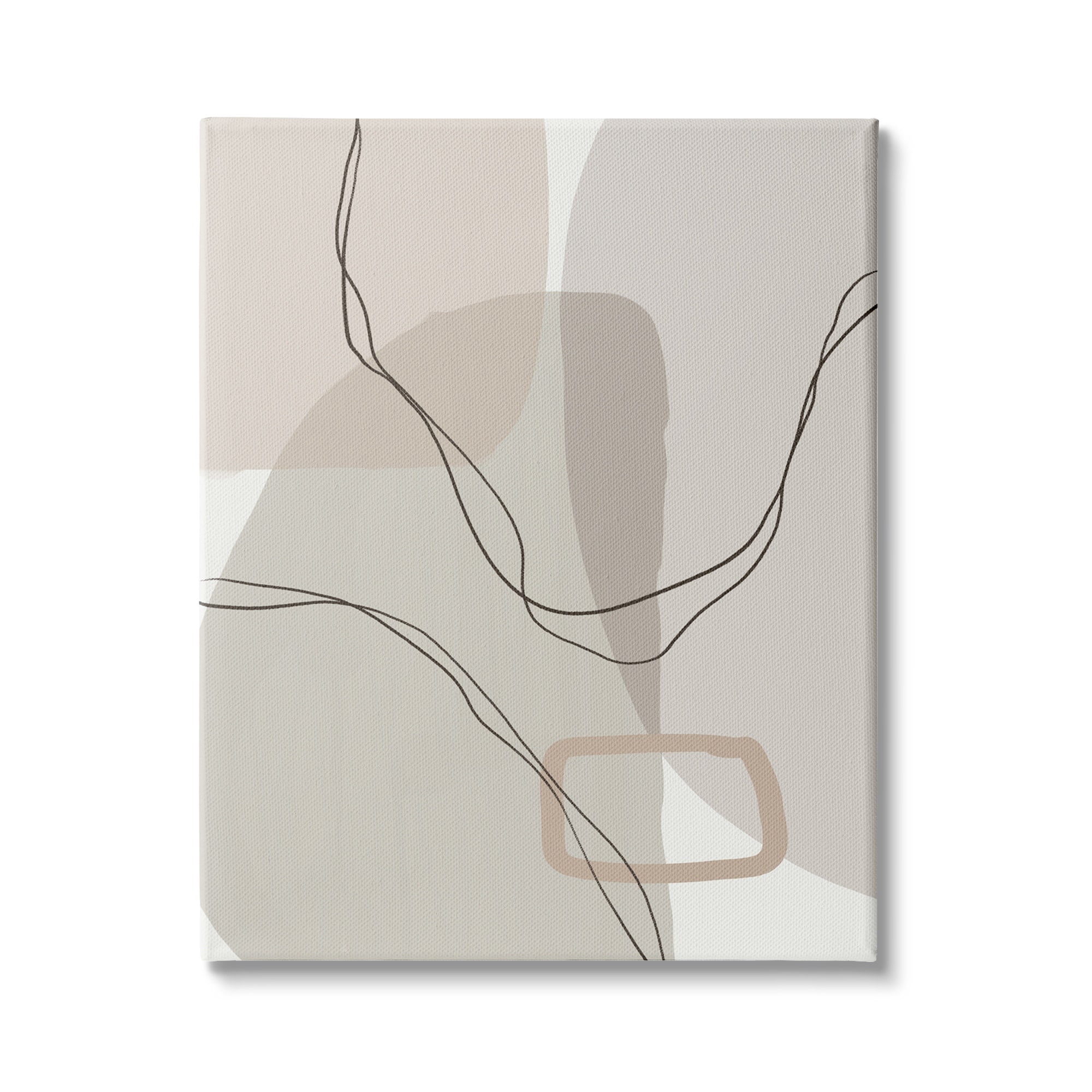 Stupell Industries Abstract Layered Shapes Brown Tan Modern Arrangement, 36 x 48, Design by Urban Epiphany