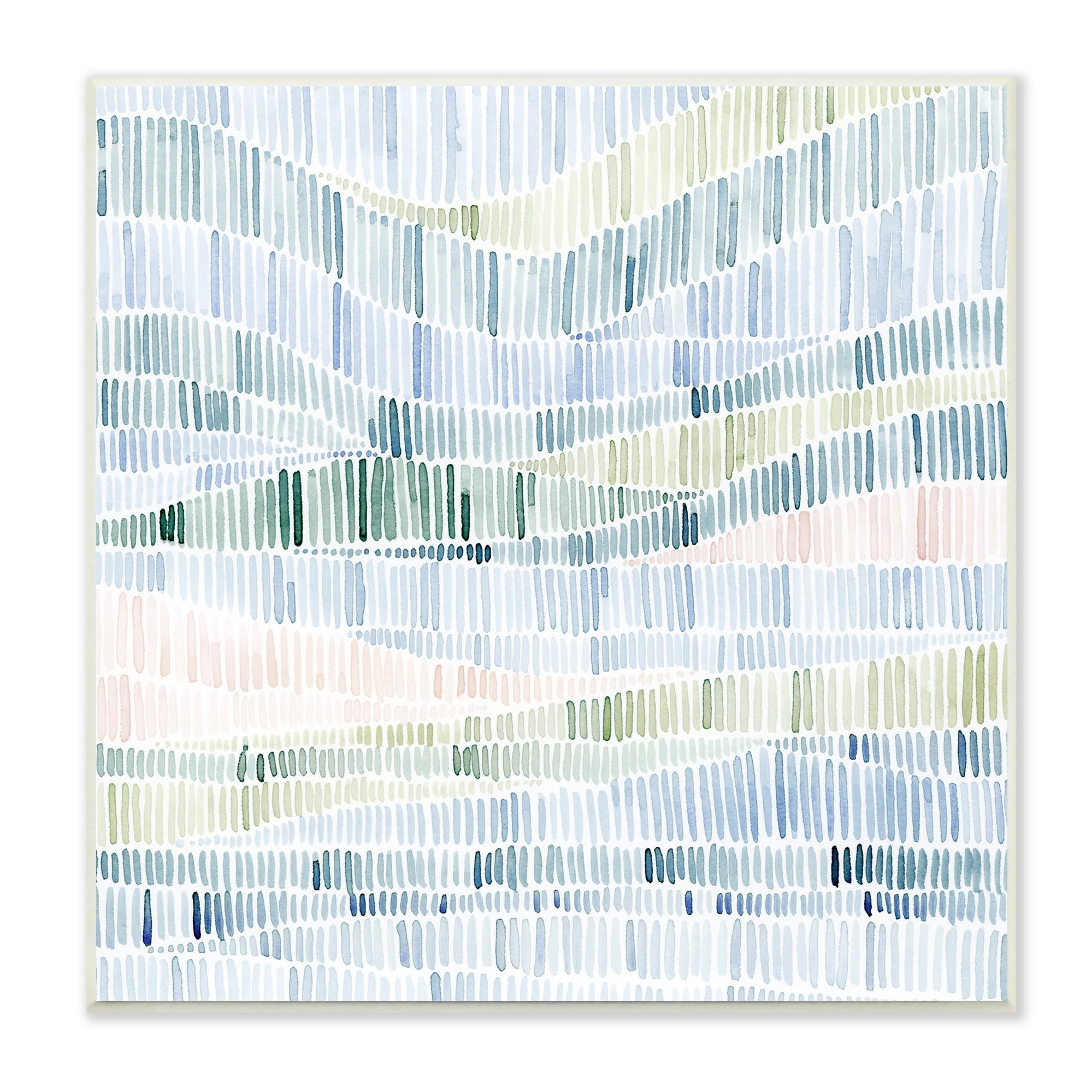 Stupell Industries Abstract Layered Waves Striped Blue Green Beige Pattern, 12 x 12,Design by Grace Popp