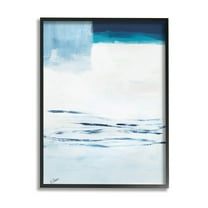 Stupell Industries Abstract Layered Winter Landscape Painting Black Framed Art Print Wall Art, Design by Bronwyn Baker