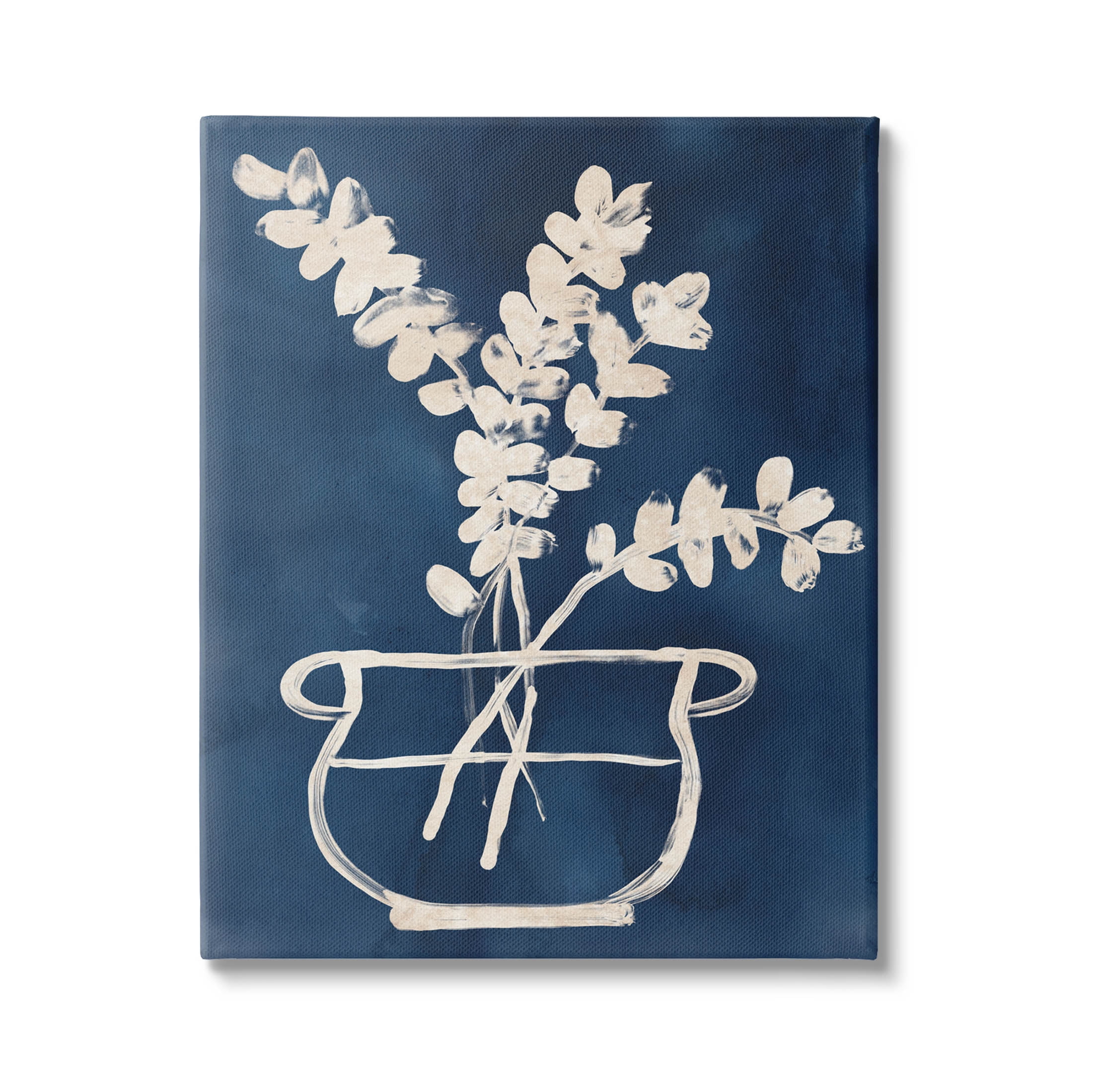 Stupell Industries Abstract Leaves Botanical Outline Graphic Art Gallery Wrapped Canvas Print Wall Art, Design by June Erica Vess