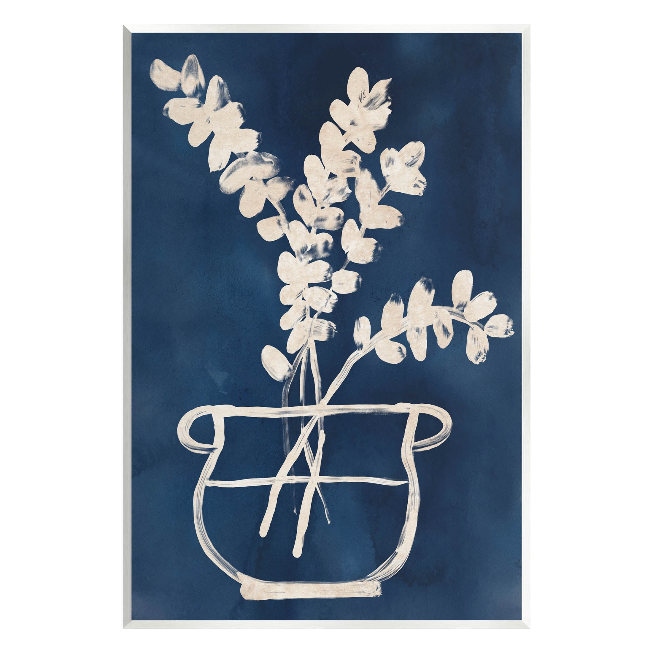 Stupell Industries Abstract Leaves Botanical Outline Graphic Art Unframed Art Print Wall Art, Design by June Erica Vess