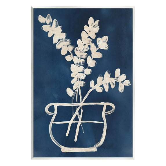 Stupell Industries Abstract Leaves Botanical Outline Graphic Art Unframed Art Print Wall Art, Design by June Erica Vess