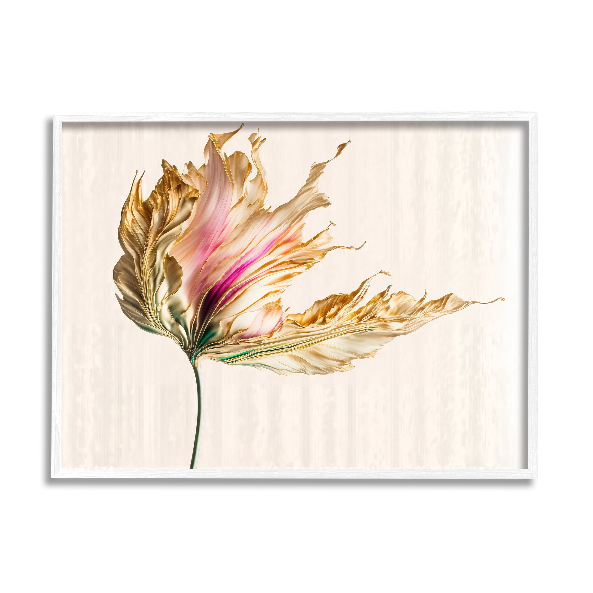 Stupell Industries Abstract Lily Petals Botanical & Floral Painting White Framed Art Print Wall Art, 30 x 24