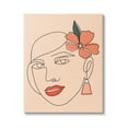 thumbnail image 1 of Stupell Industries Abstract Line Doodle Woman Lipstick Flower Blossom Graphic Art Gallery Wrapped Canvas Print Wall Art, Design by Hey Bre! Creative Studio, 1 of 5