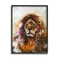 thumbnail image 1 of Stupell Industries Abstract Lion's Mane over Distressed Tan Brown Black Framed by Design Fabrikken, 1 of 7
