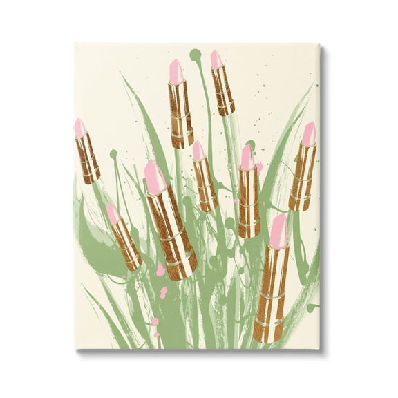 Stupell Industries Abstract Lipstick Glam Composition Graphic Art Gallery Wrapped Canvas Print Wall Art, Design by Lil' Rue