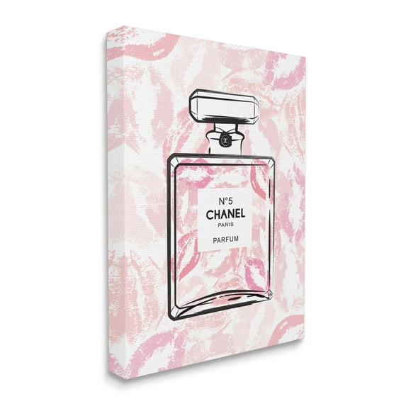 Stupell Industries Abstract Lipstick Kiss Perfume Bottle Fashion Beauty & Fashion Painting Gallery Wrapped Canvas Art Print Wall Art, 30 x 40