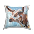 thumbnail image 1 of Stupell Industries Abstract Longhorn Portrait Square Decorative Printed Throw Pillow, 18 x 18, 1 of 4