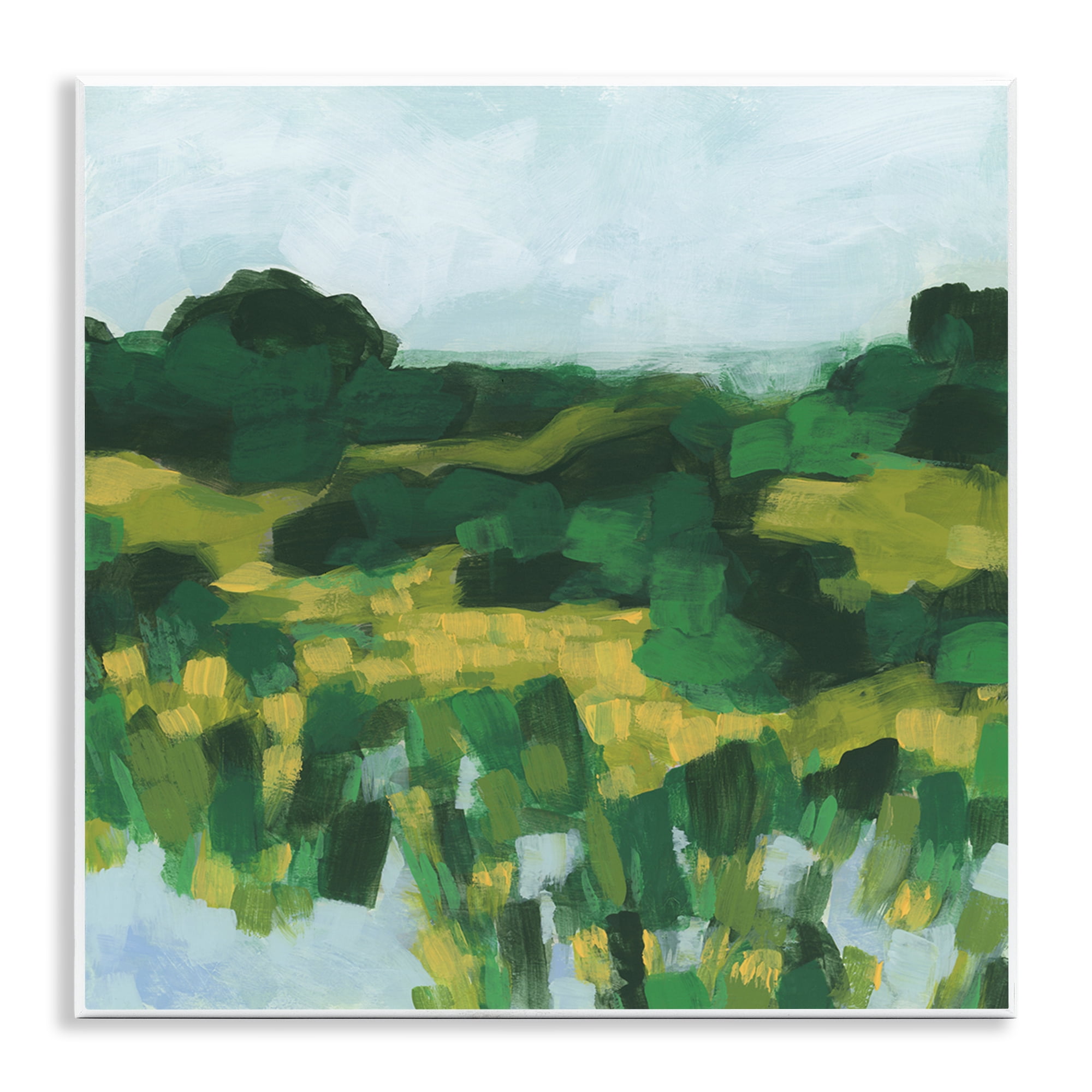 Stupell Industries Abstract Lush Greenery Landscape & Nature Painting Unframed Art Print Wall Art, 12 x 12