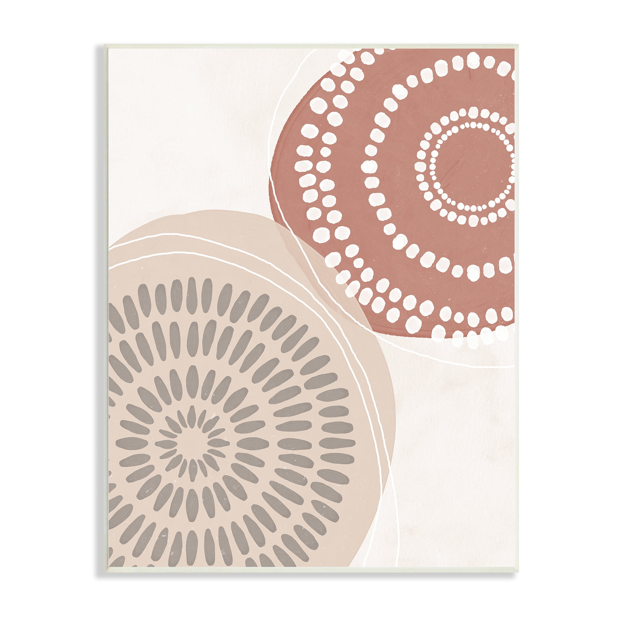 Stupell Industries Abstract Mandala Illustration Geometric Dotted Mushroom,13 x 19, Design by Nina Blue