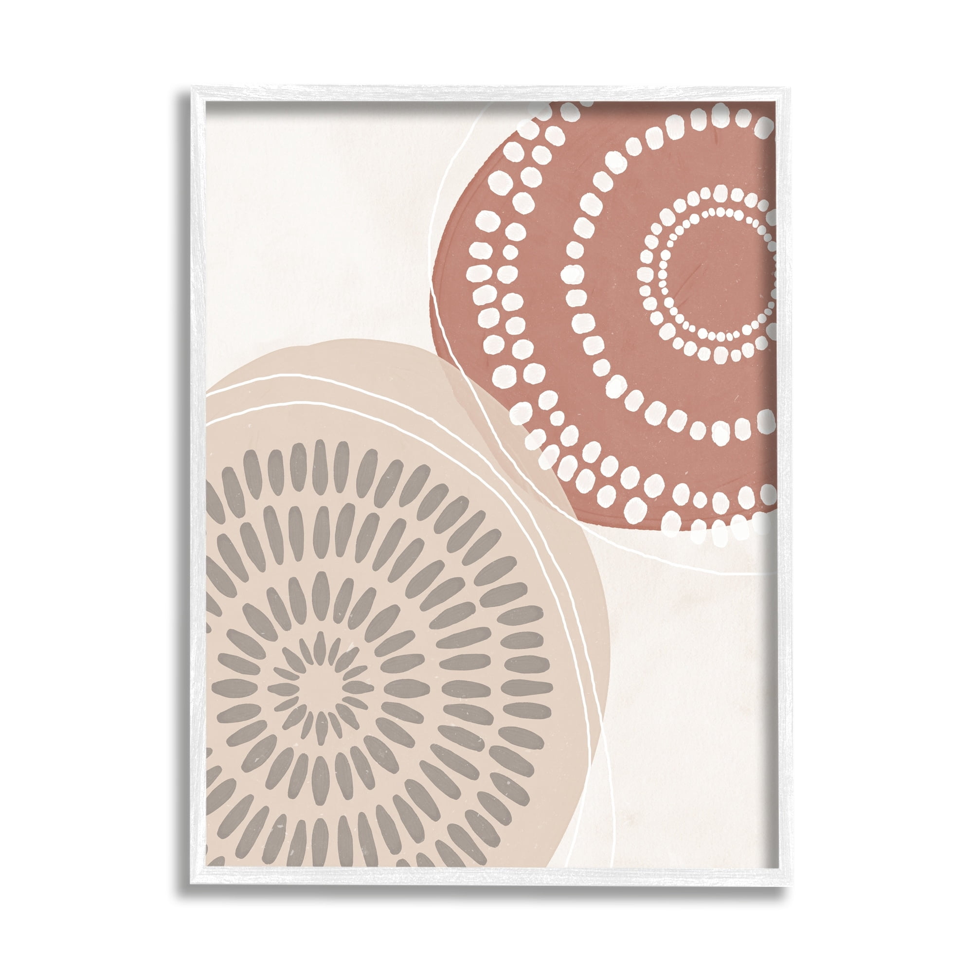 Stupell Industries Abstract Mandala Illustration Geometric Dotted Mushroom,16 x 20, Design by Nina Blue