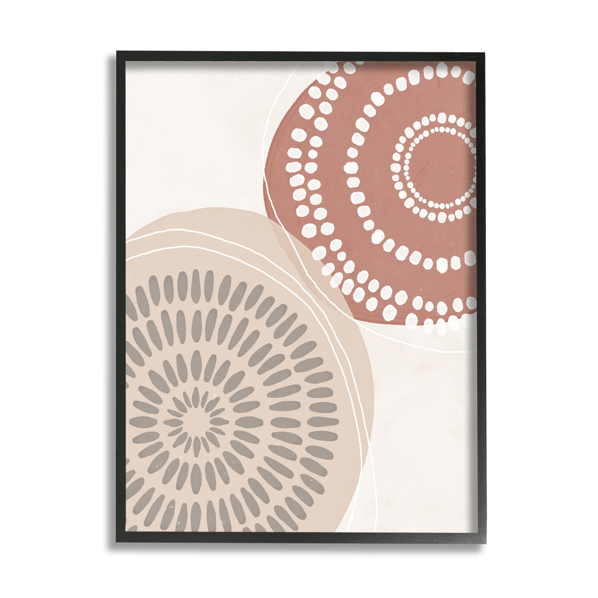Stupell Industries Abstract Mandala Illustration Geometric Dotted Mushroom,24 x 30, Design by Nina Blue